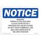 Signmission OSHA Sign, 10" H, Rigid Plastic, Warning Power To This Building Is Also Supplied Sign, Landscape OS-NS-P-1014-L-18919 - alternate 1